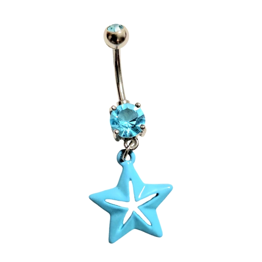 Classic Star Prong Sparkle WildKlass Belly Button Ring